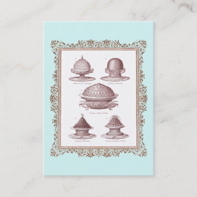 Bäcker, die Art-Geschäfts-Karte des Gebäck-Koch Visitenkarte (Vorderseite)