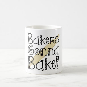 Bäcker, die gehen, Kaffeetasse zu backen