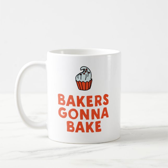 Bäcker, die gehen, Tasse zu backen (Links)