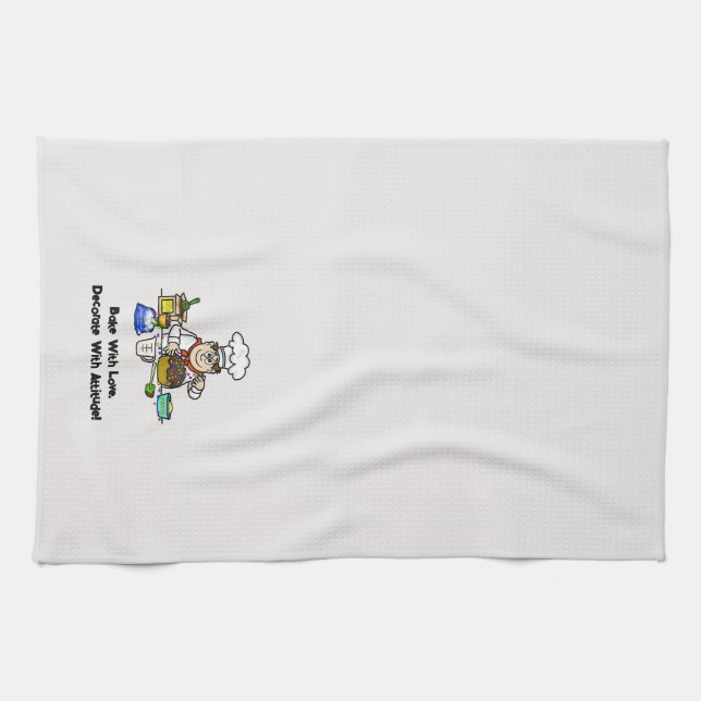 Bäcker, die Küchenhandtücher schmücken Geschirrtuch (Horizontal)