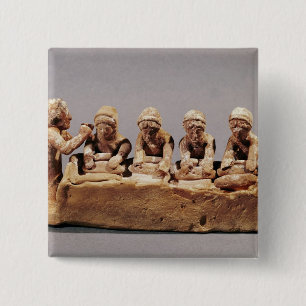 Bäcker, die Teig bei Thebes kneten Button