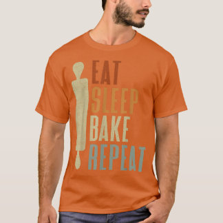 Bäcker essen Schlafkuchen Wiederholung Backkuchen  T-Shirt