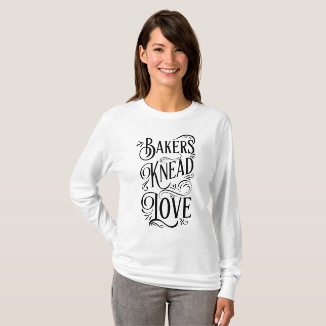 Bäcker kneten Liebe - Spaß für Köche - das Shirt (Vorne ganz)