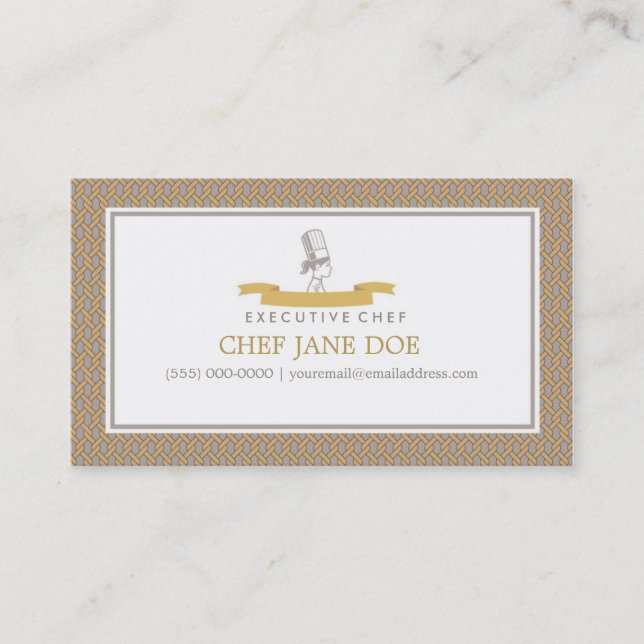 Bäcker-Kochs-nennende Karten-Geschäfts-Karte Telefonnummerkarte (Vorderseite)