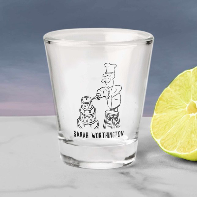 Bäcker, Kuchenbacken und Backwaren. Schnapsglas (Von Creator hochgeladen)