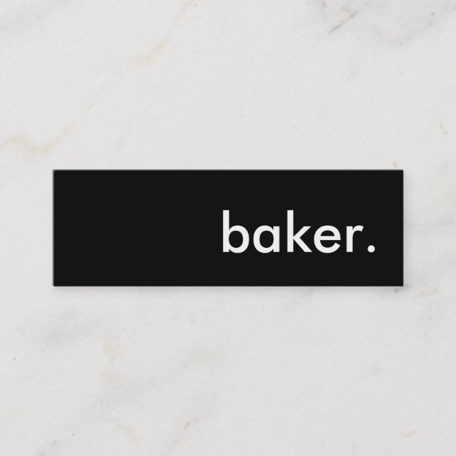 Bäcker. Mini Visitenkarte (Vorderseite)