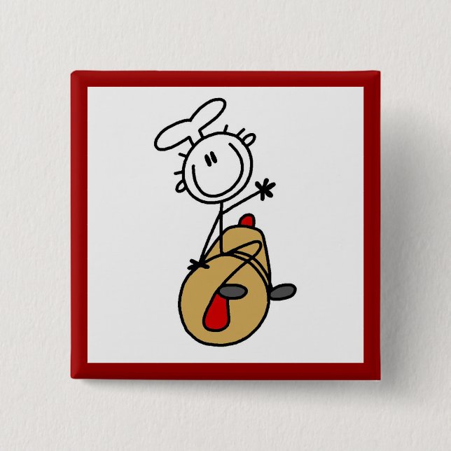 Bäcker mit Nudelholz Button (Vorderseite)