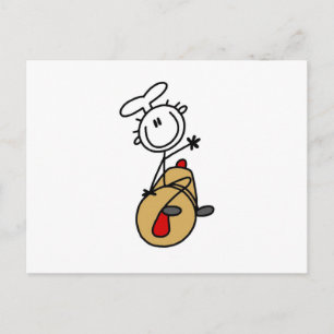 Bäcker mit Nudelholz Postkarte