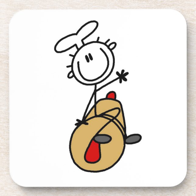 Bäcker mit Nudelholz Untersetzer (Vorderseite)