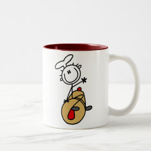 Bäcker mit Nudelholz Zweifarbige Tasse
