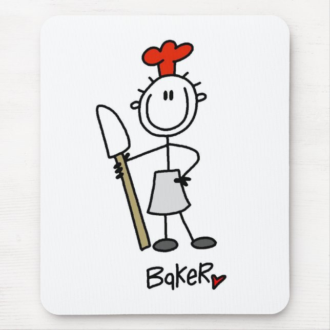 Bäcker mit Teigschaber Mousepad (Vorne)