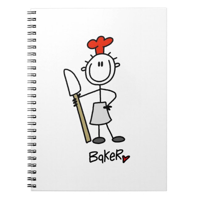 Bäcker mit Teigschaber Notizblock (Vorderseite)