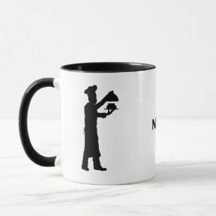 Bäcker oder Koch Silhouetten Name Tasse