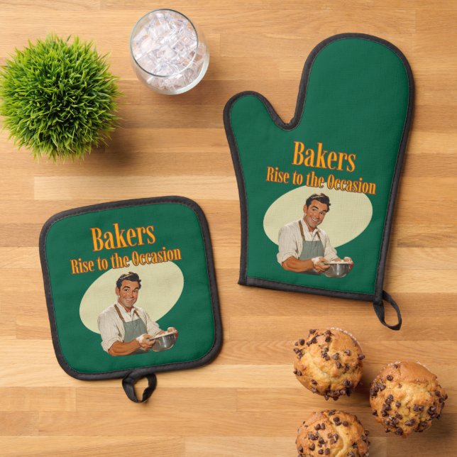 Bäcker steigen an ofenhandschuh & Topflappen-Set (Oben Unten)
