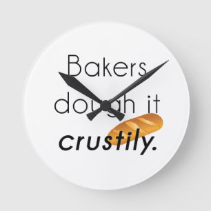 Bäcker Tu es! Runde Wanduhr