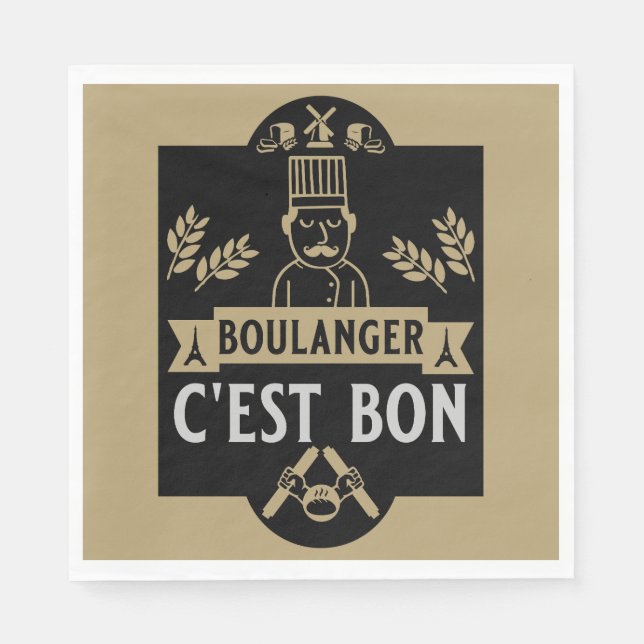 Bäcker und Backwaren Serviette (Vorderseite)