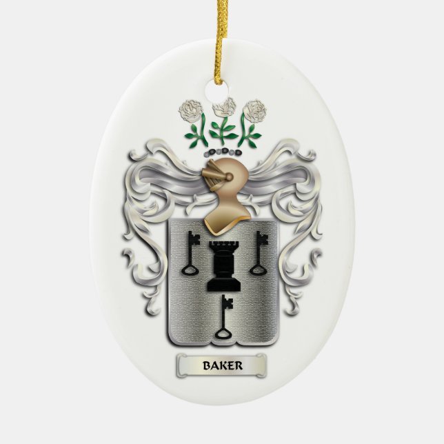 Bäcker-Wappen Verzierung Keramik Ornament (Vorne)