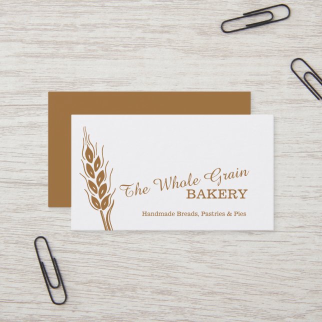Bäckerbäckereiweizen-Korn-Visitenkarten Visitenkarte (Vorderseite/Rückseite Beispiel)
