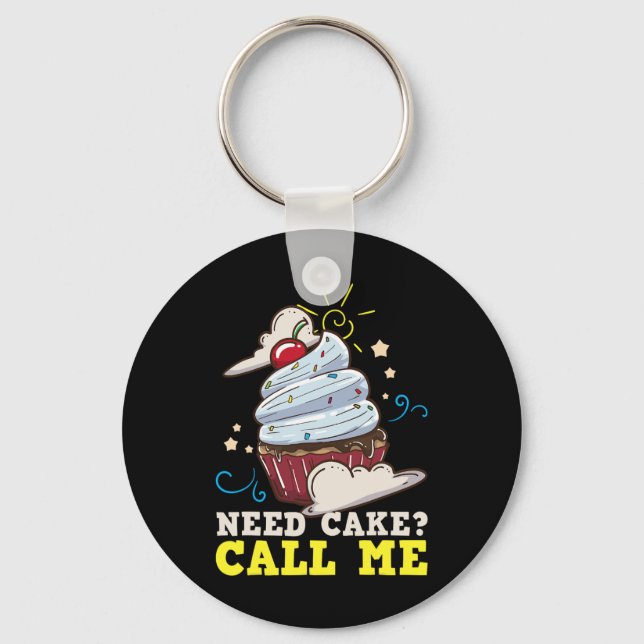 Bäckerchen Kuchen Cupcake Geschenk Schlüsselanhänger (Vorderseite)