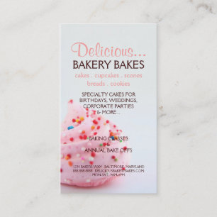 Bäckerei auch bluepink der Visitenkarte- Visitenkarte