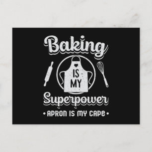 Bäckerei Backbäckerei Superpower Kuchen Geschenk I Postkarte