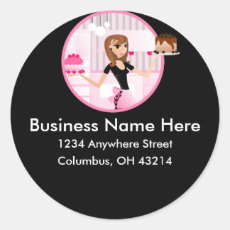 Bäckerei/Bäckerei/Konditorei Koch Rücksendeadresse Runder Aufkleber