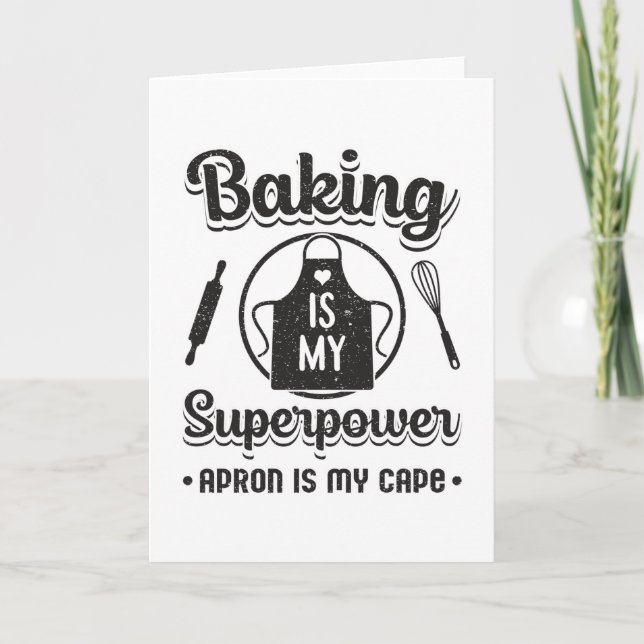 Bäckerei Bäckerei Superpower Kuchen Funny Geschenk Karte (Vorderseite)