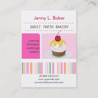 Bäckerei backt Kuchen-herrliches personalisiertes Visitenkarte
