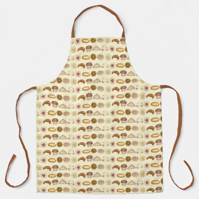 Bäckerei Backwaren Konditorei Danish Croissant Schürze (Vorderseite)
