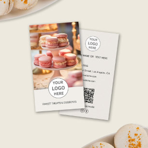 Bäckerei Benutzerdefiniertes Logo Foto QR Tan Visi Visitenkarte