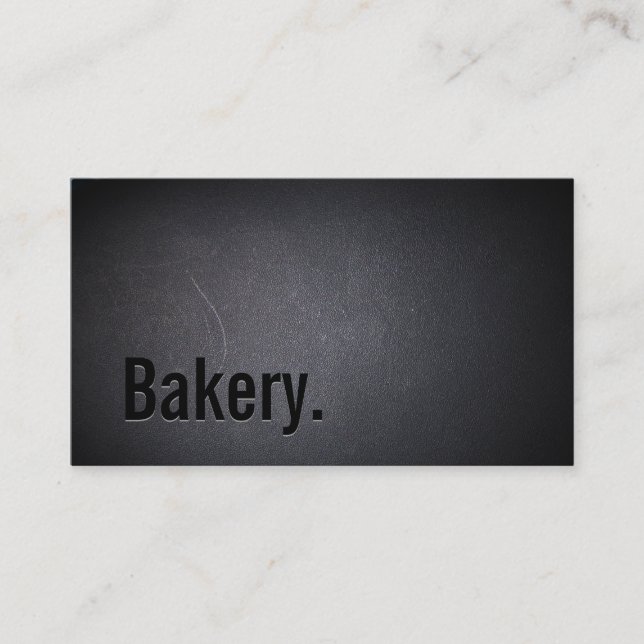 Bäckerei Beruflich dunkel Minimalistisch Visitenkarte (Vorderseite)