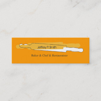 Bäckerei-berufliche Köche, die Button rollen Mini Visitenkarte