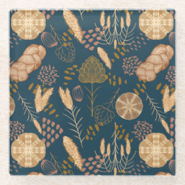 Bäckerei Bliss: Artistisches Brot und Gerste, Aqua Glasuntersetzer