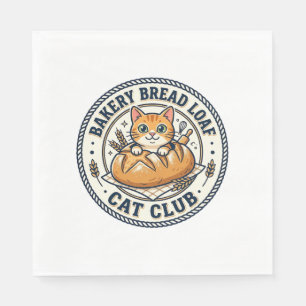 Bäckerei Brotlaib Katze Katzen-Mutter-Geschenkidee Serviette
