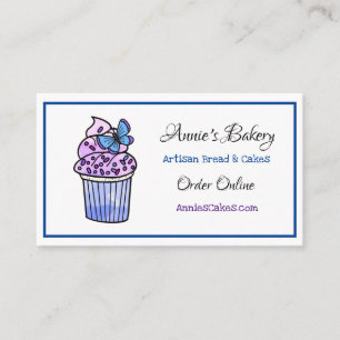 Bäckerei   Butterfly Cupcake Visitenkarte