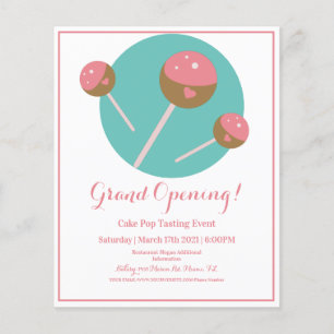 Bäckerei Cakepop Leckereien Süßigkeiten Food Truck Flyer
