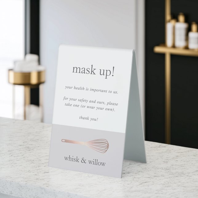Bäckerei/Caterer Covid Sicherheit tragen eine Mask Tischaufsteller (Von Creator hochgeladen)