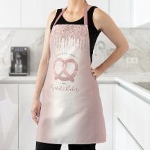 Bäckerei Catering Rose Gold Glitzer Tropfen Skript