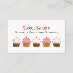 Bäckerei Cupcake Business Cards Visitenkarte