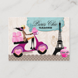 Bäckerei Cupcake Cookies Scooter Paris Eiffel Towe Visitenkarte