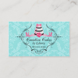 Bäckerei Damaskus Aqua Pink Business Cards Visitenkarte