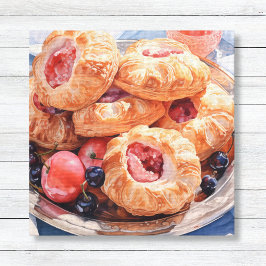 Bäckerei Dessert Croissant Canvas Print Leinwanddruck