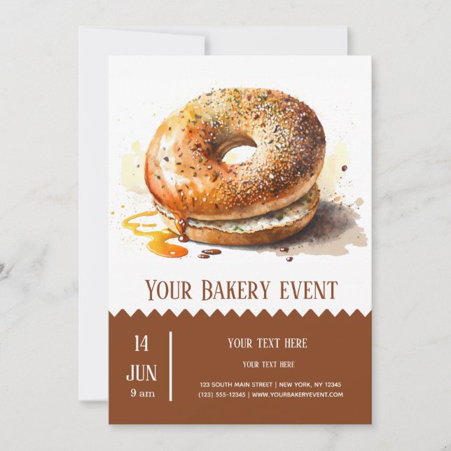 Bäckerei Einladung (Vorderseite)