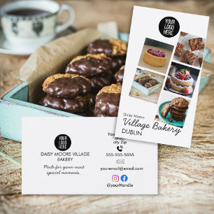 Bäckerei-Foto-Portfolio-Geschäfts-Branding-Karte Visitenkarte