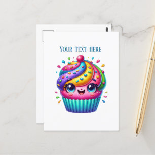 Bäckerei für niedliche Kuchenliebhaber Postkarte