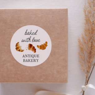Bäckerei gebacken mit Liebe Brot Runder Aufkleber