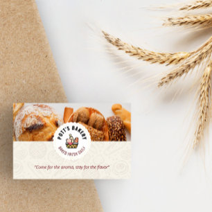 Bäckerei Gebackenes Brot Visitenkarte