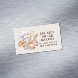 Bäckerei Geschäft Konditor Dessert Süßigkeiten Kuc Magnetische Visitenkarte