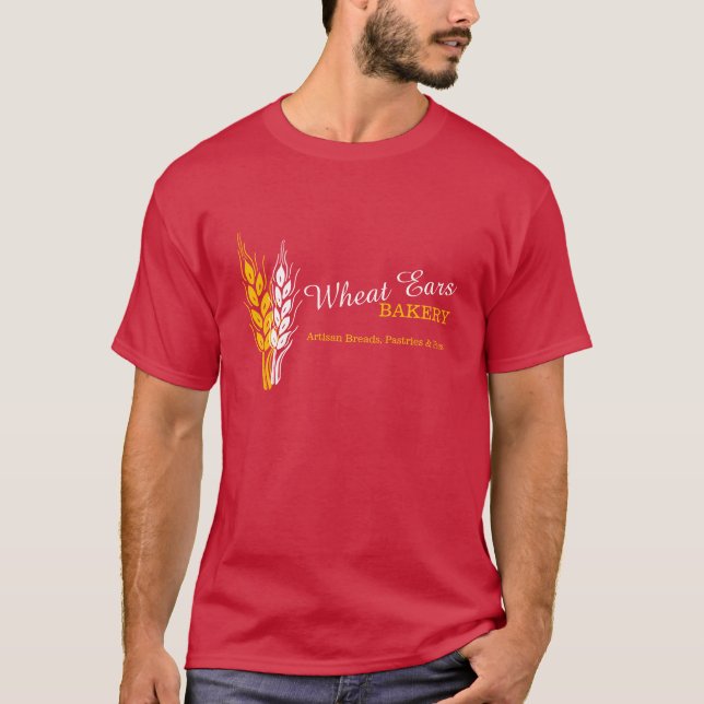 Bäckerei-Geschäfts-T - Shirt der Weizenohren (Vorderseite)