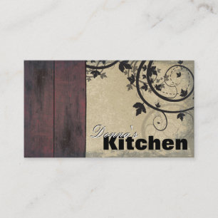 Bäckerei-Geschäftskarte - Vintage Scheunenbrett &  Visitenkarte